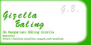 gizella baling business card